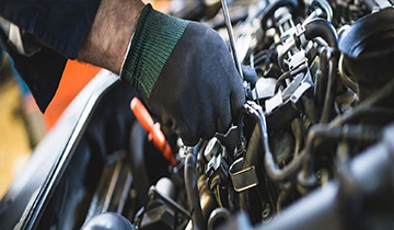 Close up of a car repairing at Mr. Paint Auto