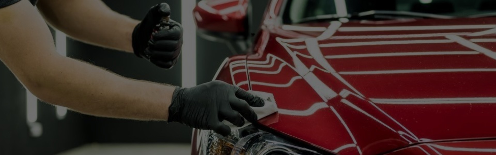Nano coating being done on a car at Mr. Paint Auto